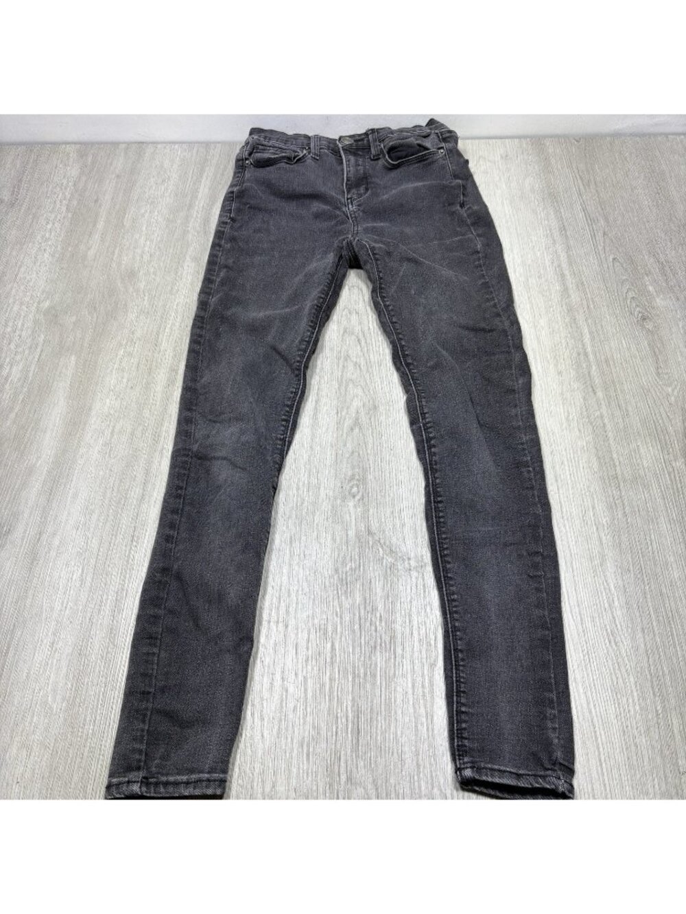 MUDD Jeans Women Size 3 Black Denim Low Rise Tapered Leg FLX Stretch Pants